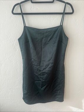 French Connection Emerald Green/Dark Teal Spaghetti-Strap Mini Dress